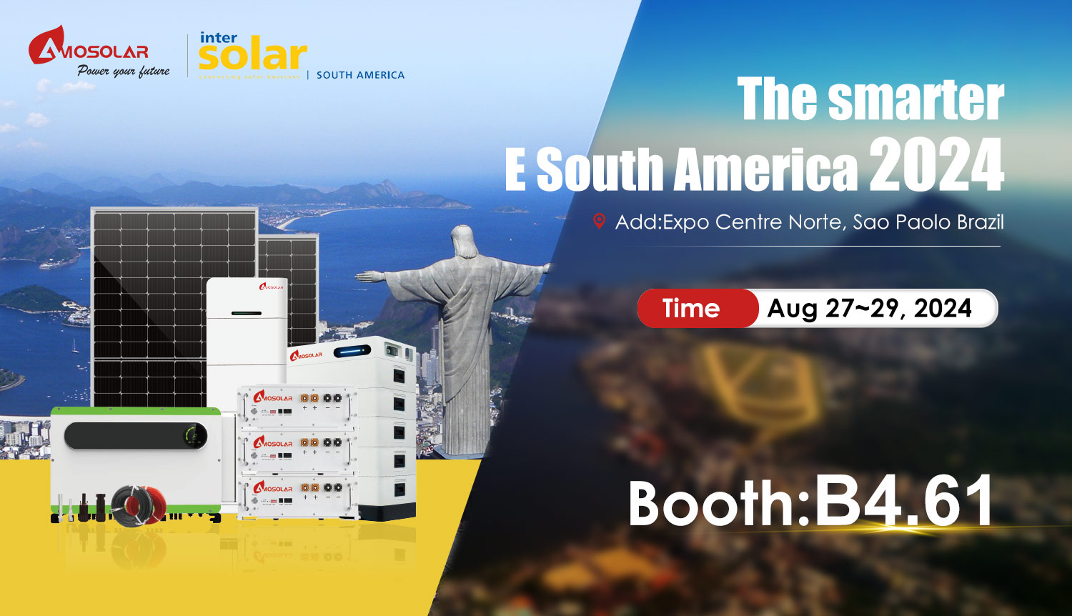 Intersolar South America 2024 I Amosolar Successful Participation at The Smarter E South America 2024